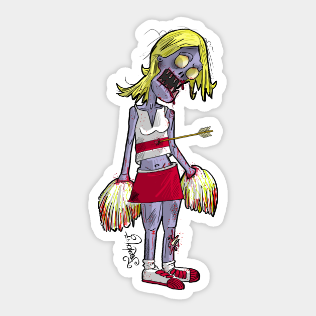 Jombie Zombie Sticker TeePublic